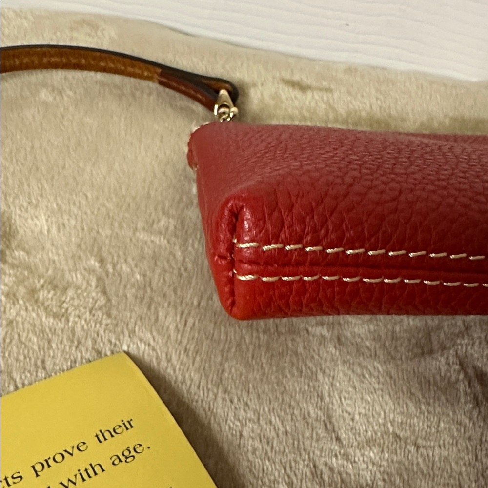 Dooney & Bourke Pebble Leather East/West Convertible Wristlet Crossbody Red NWT - Picture 12 of 13